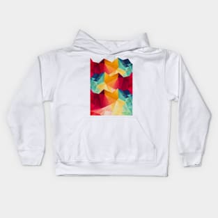 Geometric Color Mountains Kids Hoodie